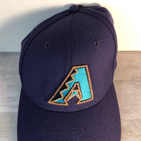 VINTAGE 90’s ARIZONA DIAMONDBACK MLB FITTED BASEBALL CAP 39 Fifty S/M flex fit - Picture 8 of 10